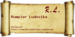 Rumpler Ludovika névjegykártya